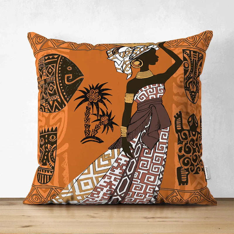 Cushion Covers African Closeup Women Pack 4