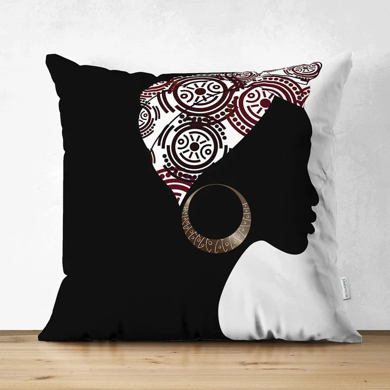 Cushion Covers African Closeup Women Pack 4