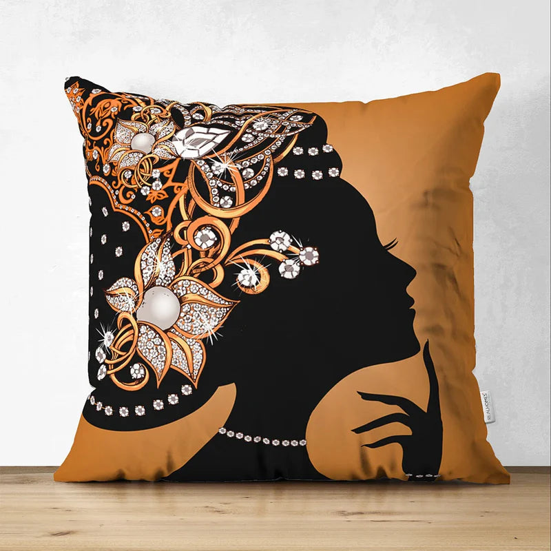 Cushion Covers African Closeup Women Pack 4