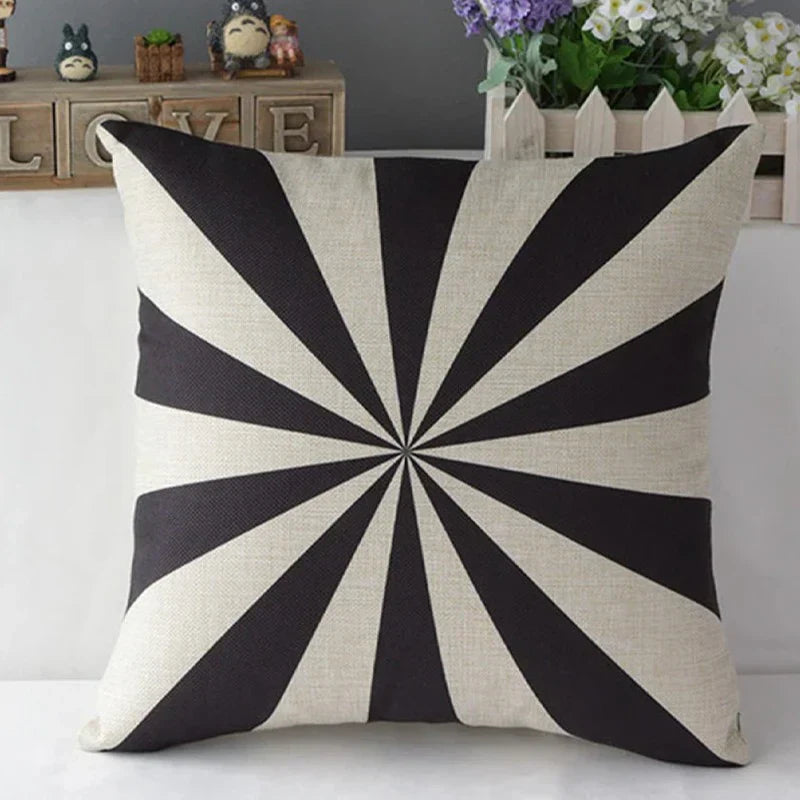 Cushion Covers Zebra Black and White Pack of 4