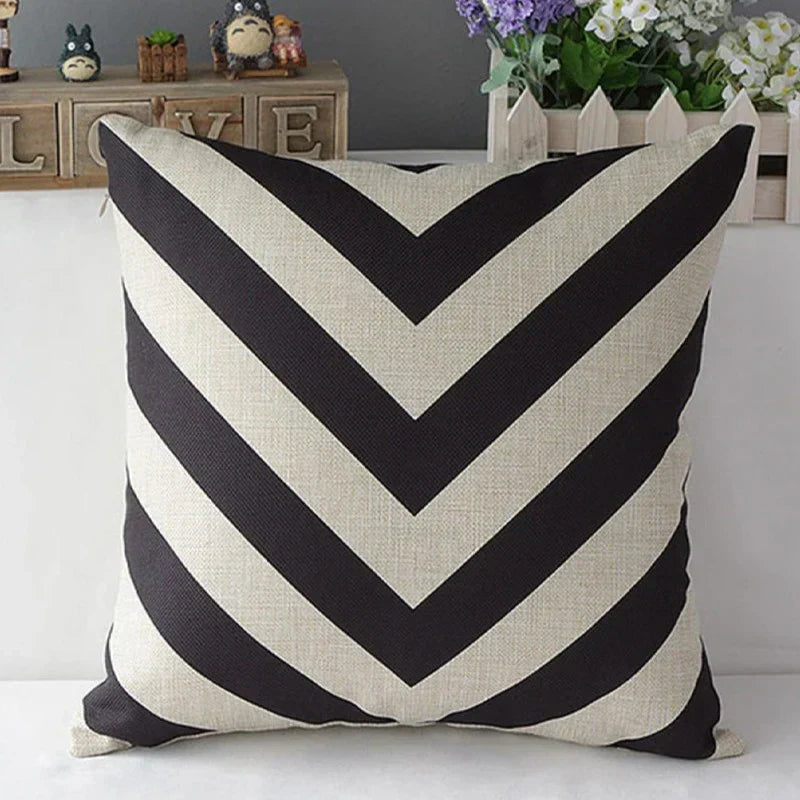 Cushion Covers Zebra Black and White Pack of 4