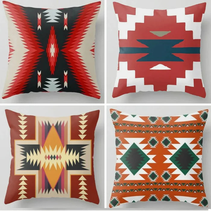 Cushion Covers Terracotta Farmhouse Pack of 4