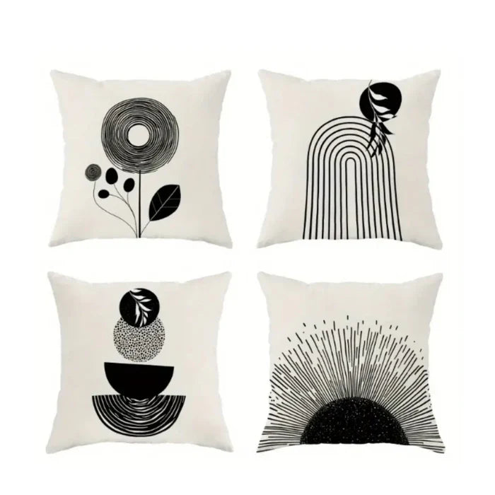 Cushion Covers Modern Bohemian Short Pile Pack of 4